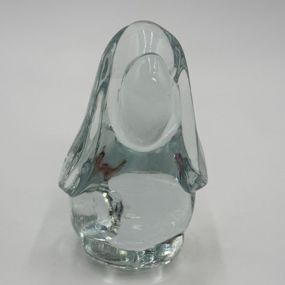 Vintage Art Glass Dog, Clear Paperweight Basset Hound Desk Decor Dog Lover‎